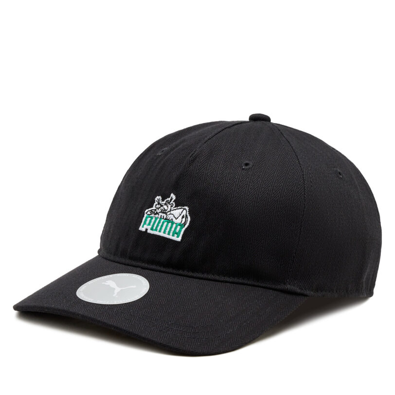 Шапка с козирка Puma Skate Relaxed 025131 Черен цвят на ниска цена