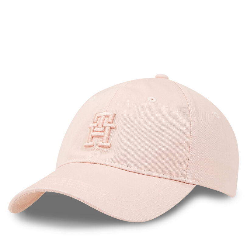 Шапка с козирка Tommy Hilfiger Beach Summer Soft Cap AW0AW16170 Розов цвят на ниска цена