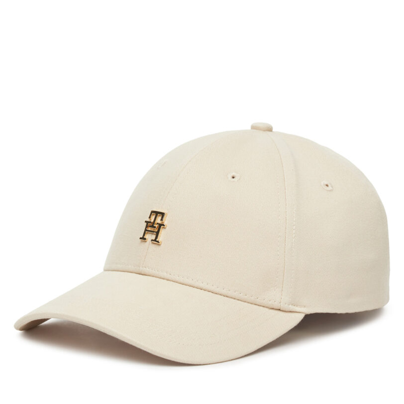 Шапка с козирка Tommy Hilfiger Elevated Chic AW0AW17631 Бежов цвят на ниска цена