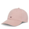 Шапка с козирка Tommy Hilfiger Essential Flag Soft Cap AW0AW17131 Розов цвят на ниска цена