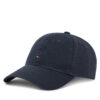 Шапка с козирка Tommy Hilfiger Essential Flag Soft Cap AW0AW17632 Тъмносин цвят на ниска цена