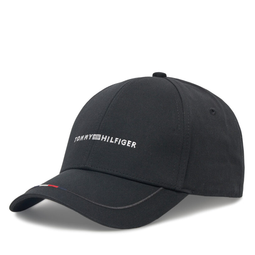 Шапка с козирка Tommy Hilfiger Foundation AM0AM13001 Черен цвят на ниска цена