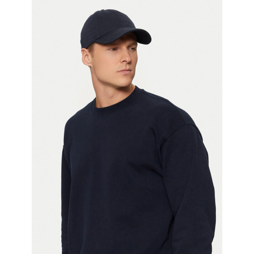 Шапка с козирка Tommy Hilfiger Herringbone AM0AM13006 Тъмносин цвят на ниска цена