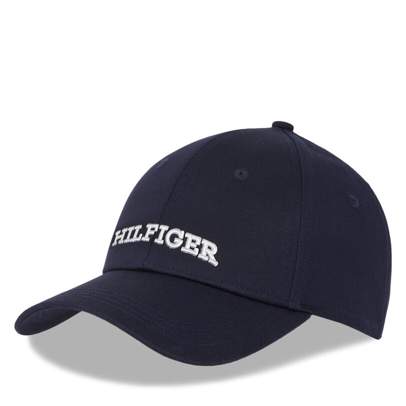 Шапка с козирка Tommy Hilfiger Hilfiger Prep Cap AW0AW16040 Тъмносин цвят на ниска цена