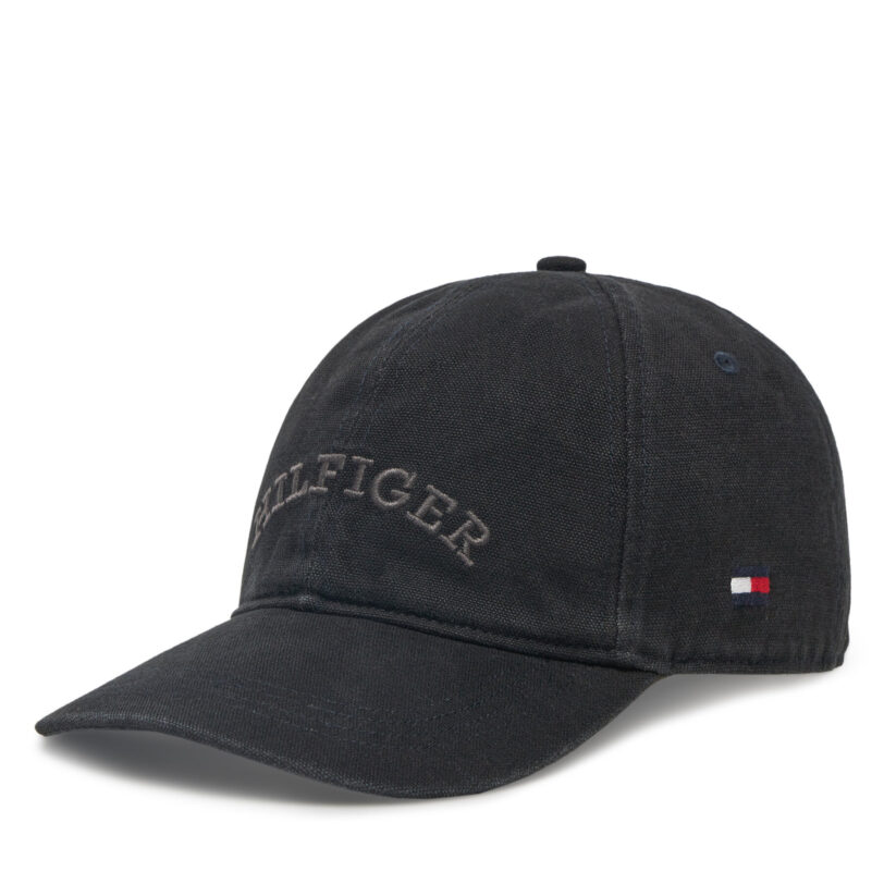 Шапка с козирка Tommy Hilfiger Monotype AM0AM13003 Черен цвят на ниска цена