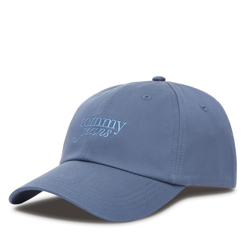 Шапка с козирка Tommy Hilfiger Script AW0AW17815 Сив цвят на ниска цена