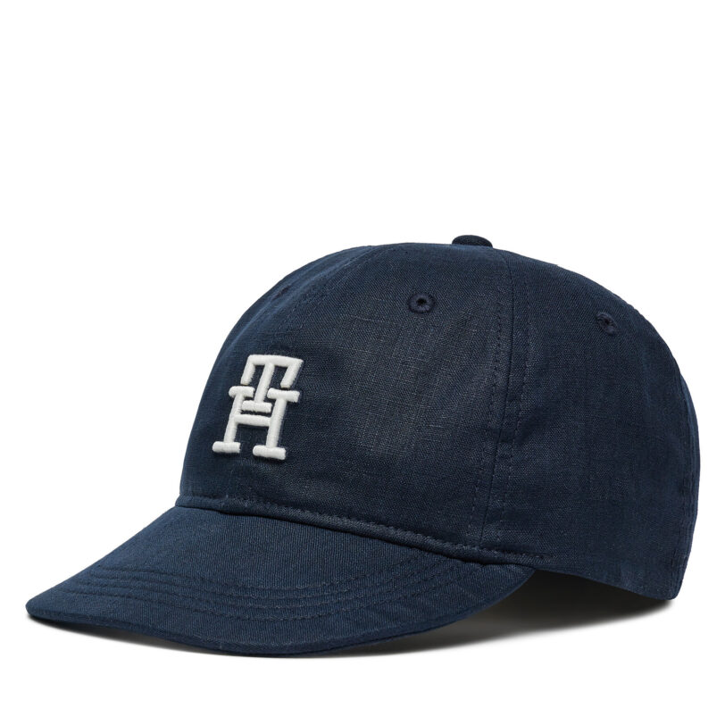 Шапка с козирка Tommy Hilfiger Summer Prep AU0AU01954 Тъмносин цвят на ниска цена
