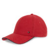 Шапка с козирка Tommy Hilfiger Th Corp Flannel 6 Panel Cap AM0AM13164 Червен цвят на ниска цена