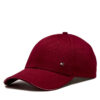 Шапка с козирка Tommy Hilfiger Th Corporate Cotton 6 Panel Cap AM0AM12035 Червен цвят на ниска цена
