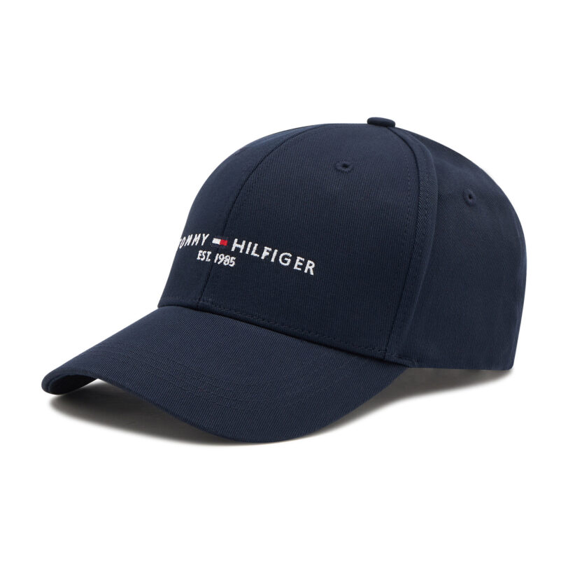 Шапка с козирка Tommy Hilfiger Th Established Cap AM0AM07352 Тъмносин цвят на ниска цена