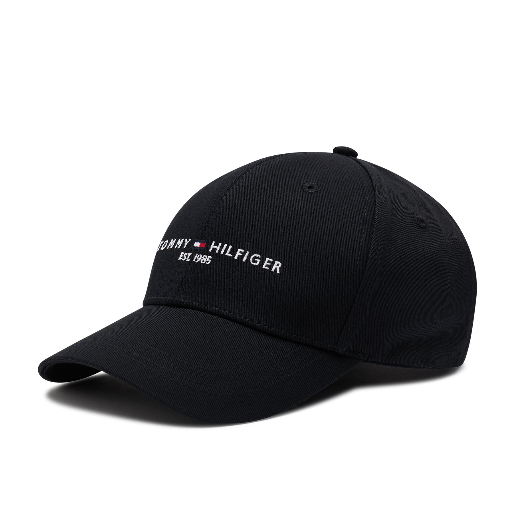 Шапка с козирка Tommy Hilfiger Th Established Cap AM0AM07352 Черен цвят на ниска цена