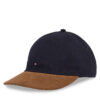 Шапка с козирка Tommy Hilfiger Th Flag Herringbone 6 Panel Cap AM0AM13385 Тъмносин цвят на ниска цена