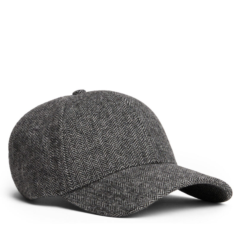 Шапка с козирка Tommy Hilfiger Th Flag Herringbone 6 Panel Cap AM0AM13784 Сив цвят на ниска цена