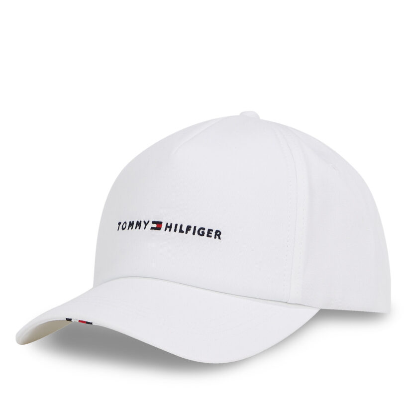 Шапка с козирка Tommy Hilfiger Th Foundation Soft 6 Panel Cap AM0AM13162 Бял цвят на ниска цена