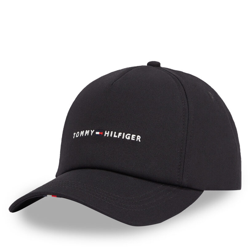Шапка с козирка Tommy Hilfiger Th Foundation Soft 6 Panel Cap AM0AM13162 Черен цвят на ниска цена