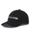 Шапка с козирка Tommy Hilfiger Th Monotype Soft 6 Panel Cap AM0AM12154 Черен цвят на ниска цена