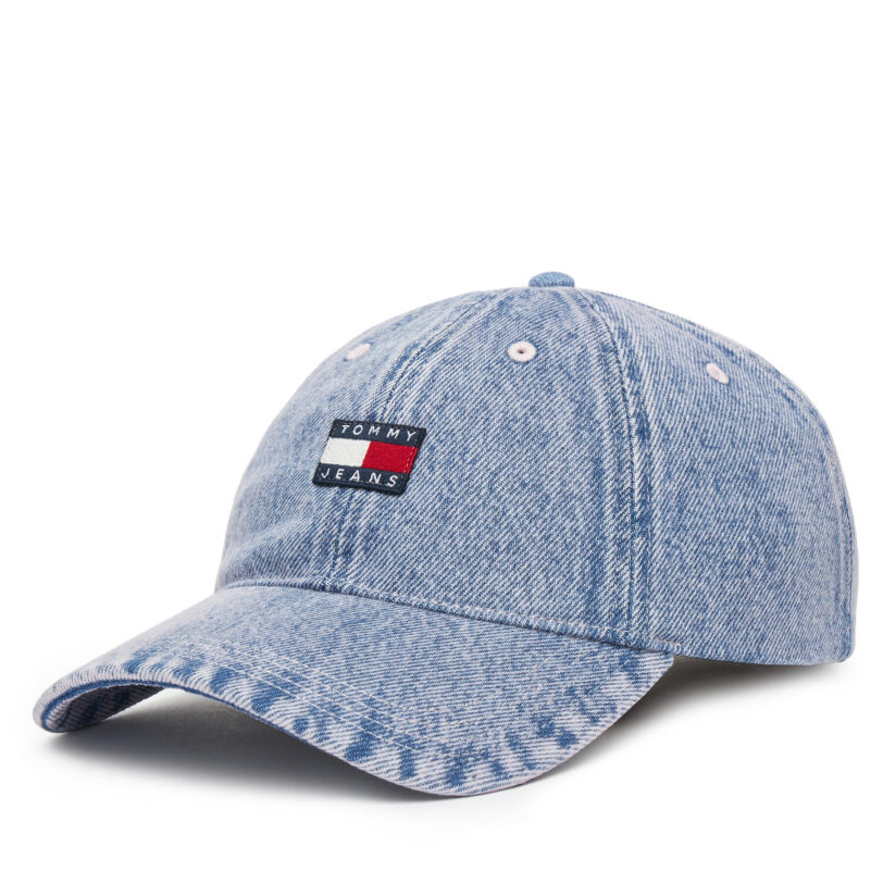 Шапка с козирка Tommy Jeans Heritage AW0AW17643 Виолетов цвят на ниска цена