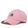 Шапка с козирка Tommy Jeans Heritage Core 5 Panel AW0AW16991 Кафяв цвят на ниска цена