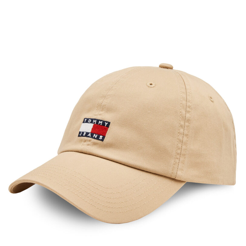 Шапка с козирка Tommy Jeans Tjm Heritage 6 Panel Cap AM0AM12020 Бежов цвят на ниска цена