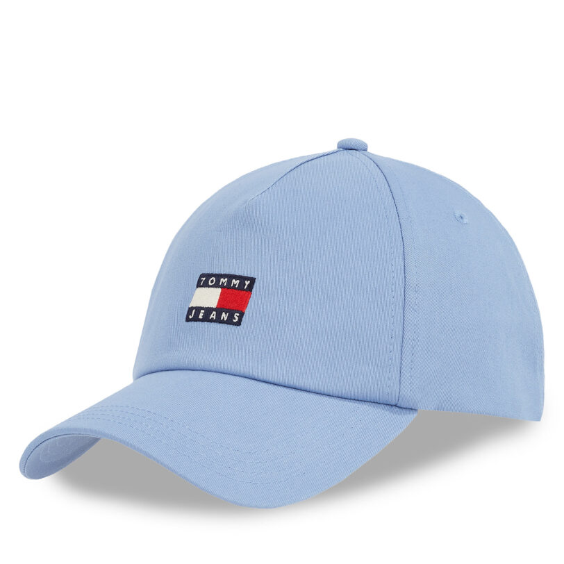 Шапка с козирка Tommy Jeans Tjm Heritage Core Cap AM0AM12933 Светлосиньо цвят на ниска цена