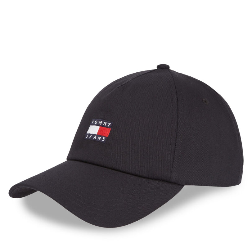 Шапка с козирка Tommy Jeans Tjm Heritage Core Cap AM0AM12933 Черен цвят на ниска цена