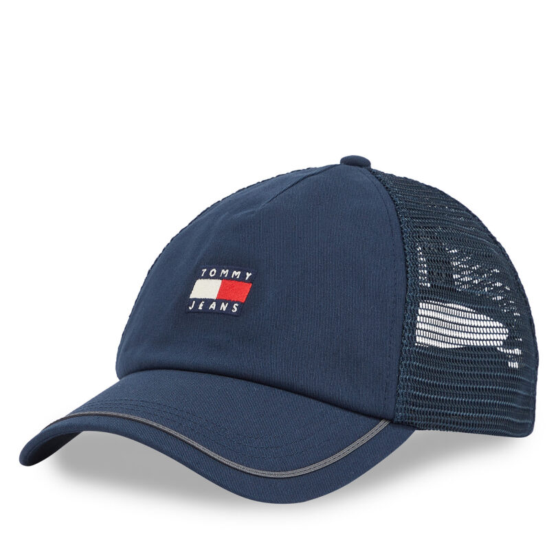 Шапка с козирка Tommy Jeans Tjm Heritage Trucker Cap AM0AM13287 Тъмносин цвят на ниска цена