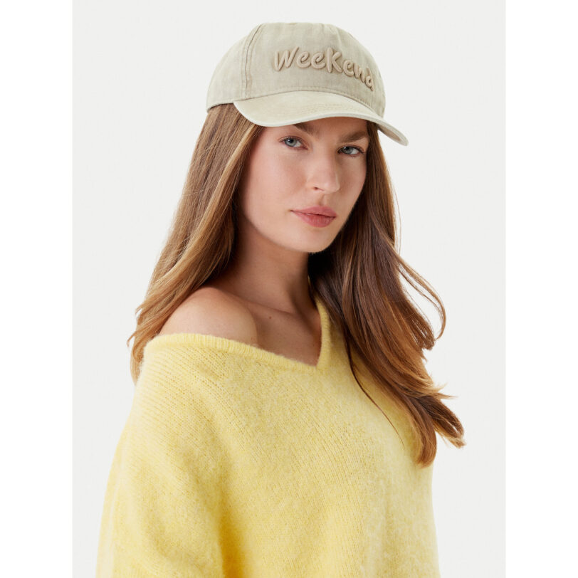 Шапка с козирка Weekend Max Mara Bruno 2525576024 Бежов цвят на ниска цена