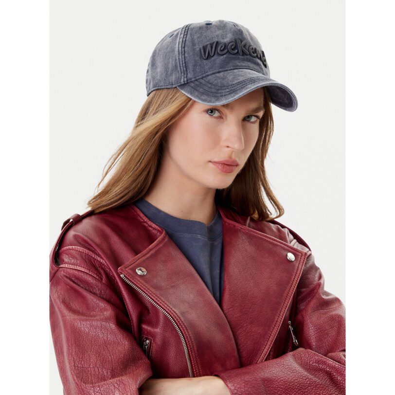 Шапка с козирка Weekend Max Mara Bruno 2525576024 Тъмносин цвят на ниска цена