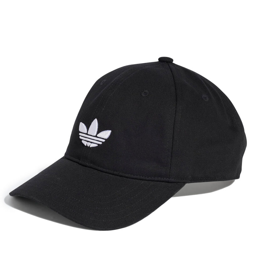 Шапка с козирка adidas adicolor Classic Trefoil JC6023 Черен цвят на ниска цена