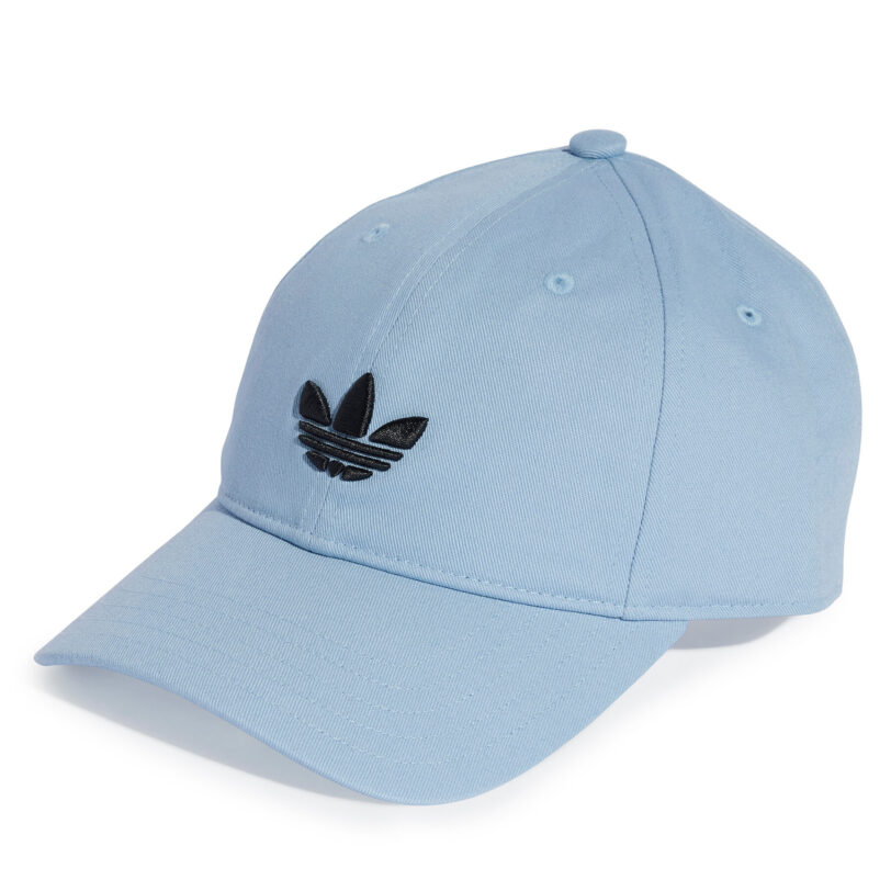 Шапка с козирка adidas adicolor Classic Trefoil JV7389 Светлосиньо цвят на ниска цена