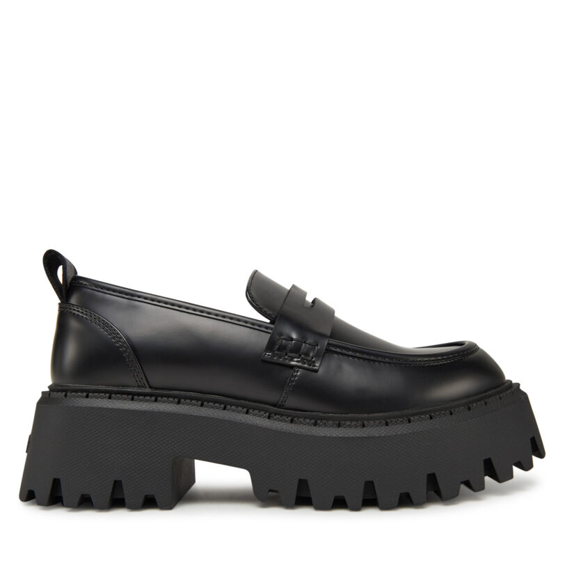 лоуфъри с дебела подметка Buffalo Aspen Loafer 1624079 Черен цвят на ниска цена