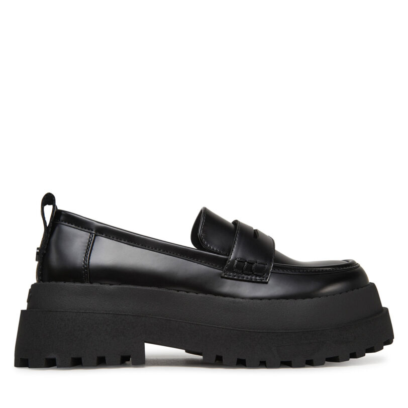 лоуфъри с дебела подметка Buffalo Pluto Loafer 1624086 Черен цвят на ниска цена