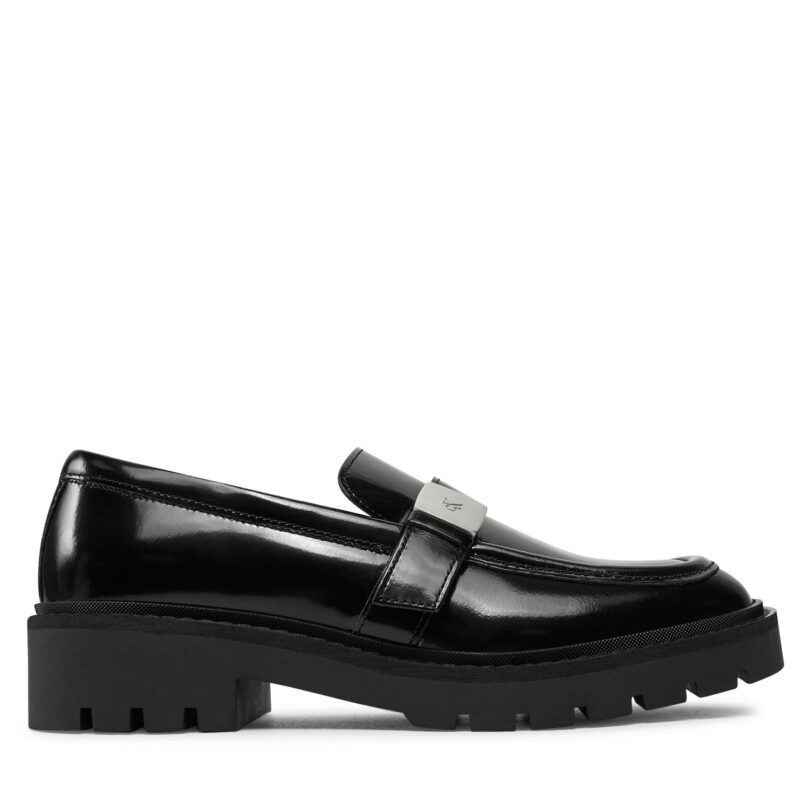 лоуфъри с дебела подметка Calvin Klein Jeans Flatform Shoe Driver Hdw YW0YW01657 Черен цвят на ниска цена