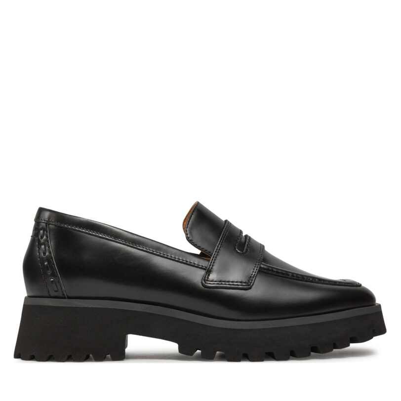 лоуфъри с дебела подметка Clarks Stayso Edge 26174705 Черен цвят на ниска цена