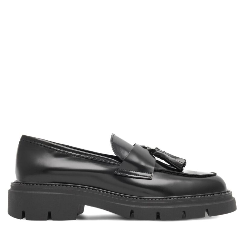 лоуфъри с дебела подметка Gino Rossi RUBBER-I22 23580AB Черен цвят на ниска цена