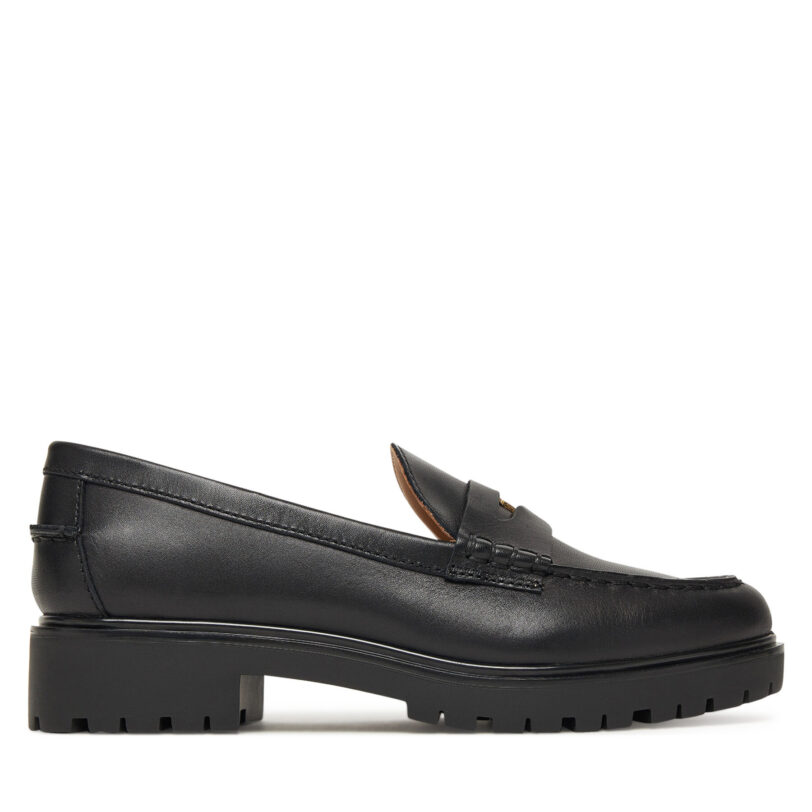 лоуфъри с дебела подметка LAUREN RALPH LAUREN Marli 802967752001 Черен цвят на ниска цена