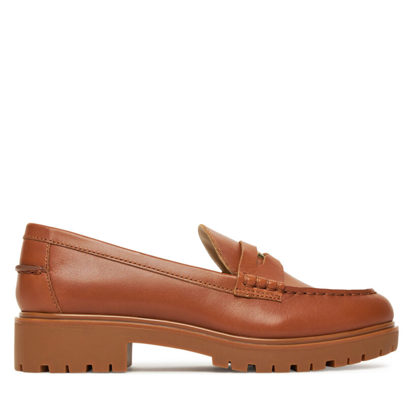 лоуфъри с дебела подметка LAUREN RALPH LAUREN Marli 802967752002 Кафяв цвят на ниска цена