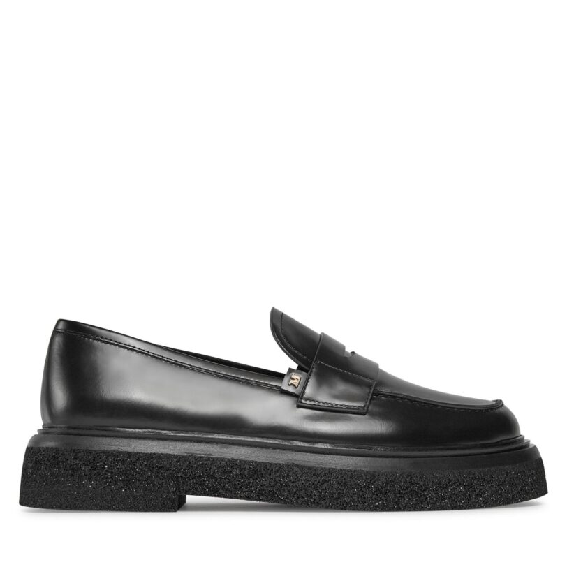 лоуфъри с дебела подметка Max Mara Crepeloafer 23452619336 Черен цвят на ниска цена