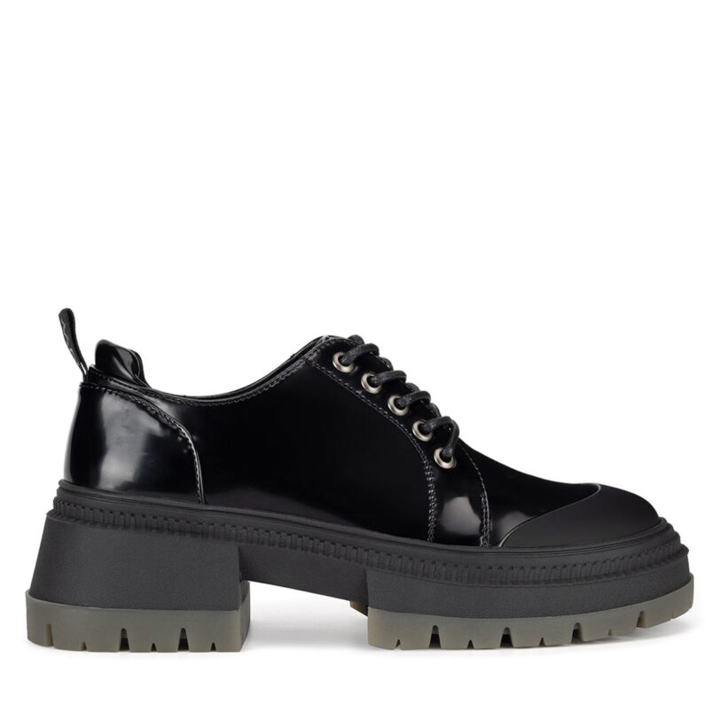 лоуфъри с дебела подметка Nine West WFA3033-2 Черен цвят на ниска цена