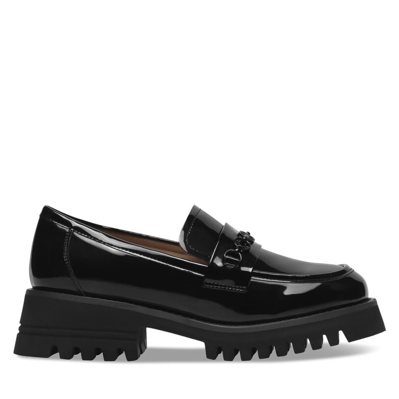лоуфъри с дебела подметка Nine West WYL20427-1 Черен цвят на ниска цена