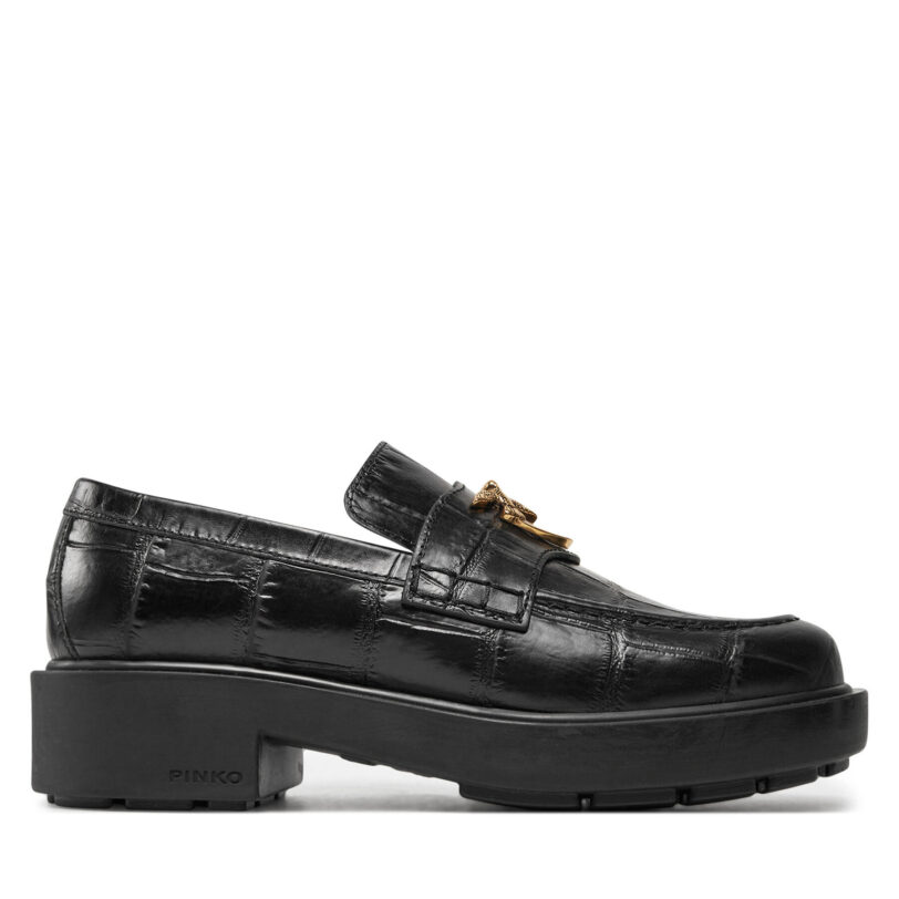 лоуфъри с дебела подметка PINKO Tina 01 SD0001P059 Черен цвят на ниска цена