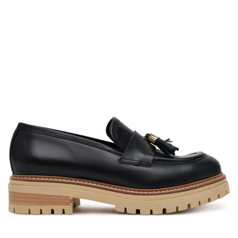 лоуфъри с дебела подметка Pollini SA10144G1MTC0000 Черен цвят на ниска цена