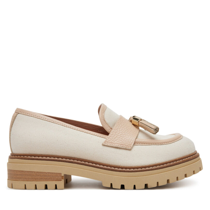 лоуфъри с дебела подметка Pollini SA10144G1MTO112A Екрю цвят на ниска цена