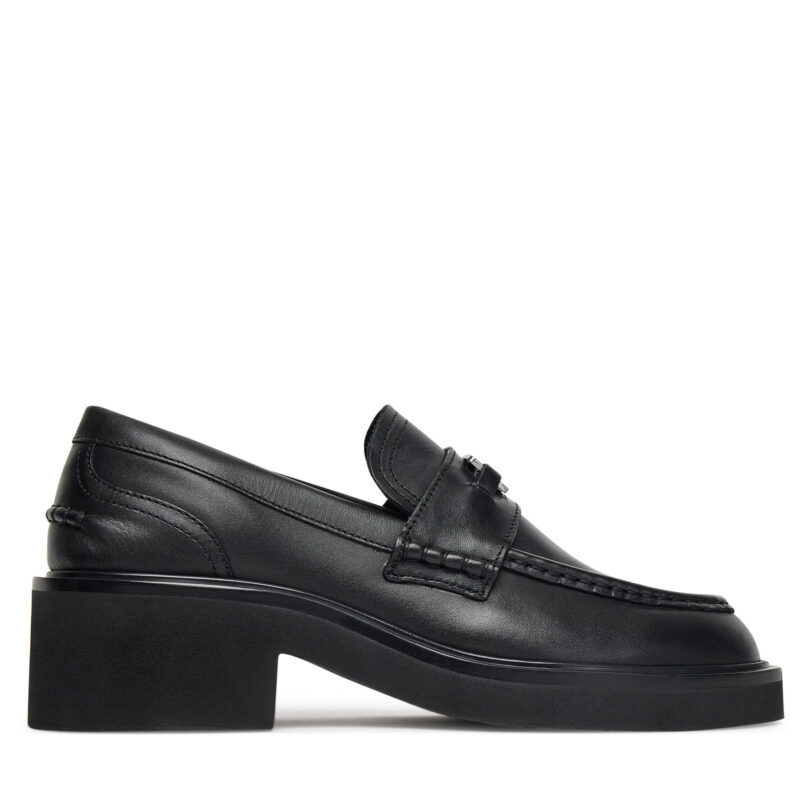 лоуфъри с дебела подметка Tommy Jeans Tjw Chunky Loafer EN0EN02789 Черен цвят на ниска цена