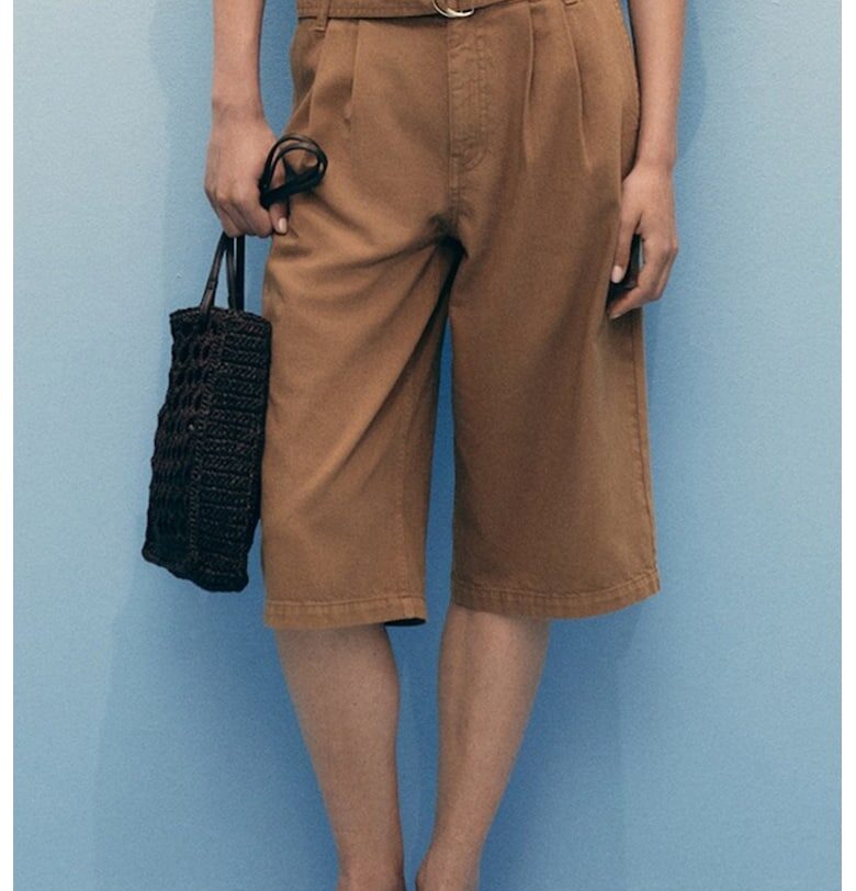 3/4 дънки с висока талия Mango