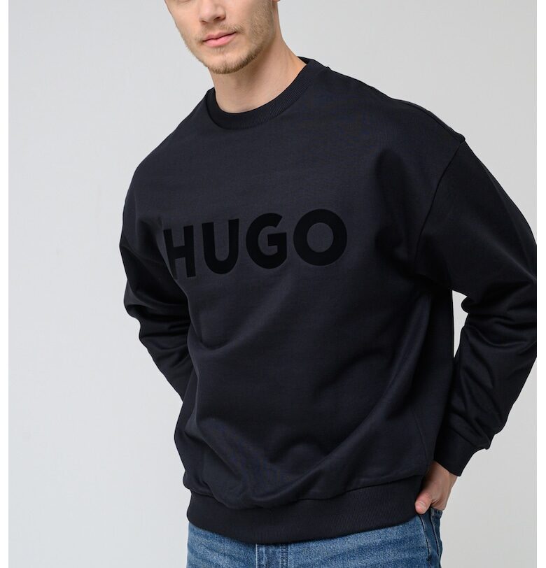 BOSS - Памучен суитшърт с лого HUGO