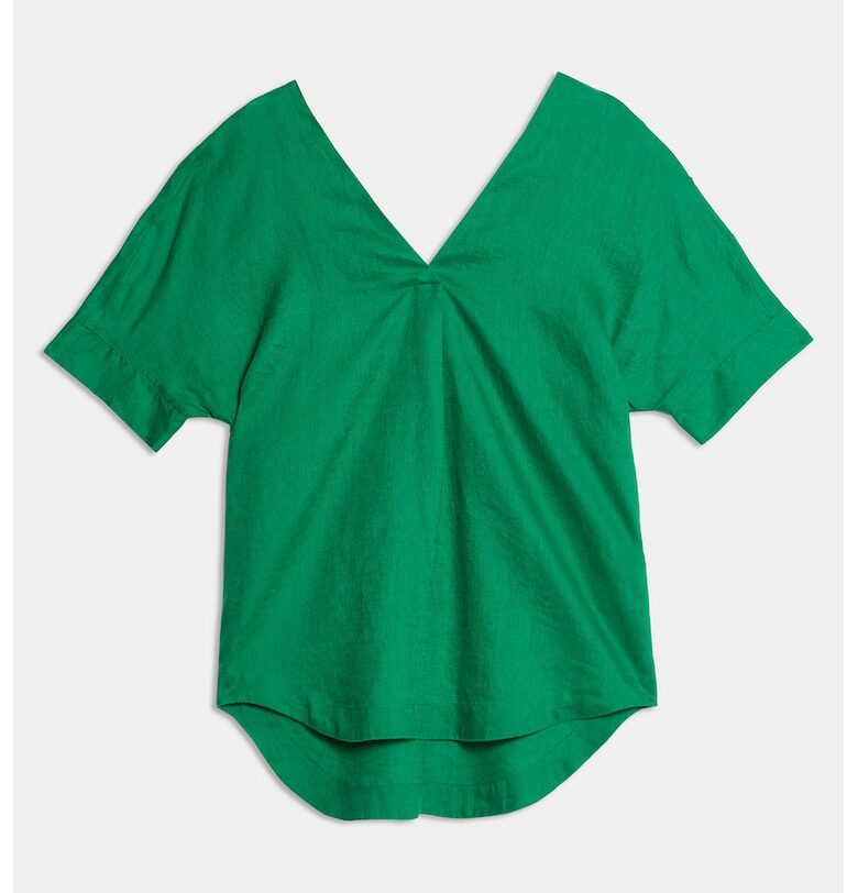 MARKS&SPENCER - Ленена шпиц тениска Marks  Spencer