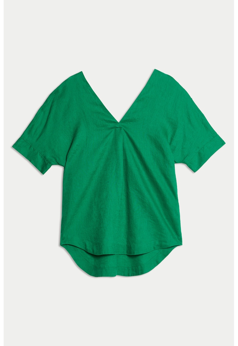 MARKS&SPENCER - Ленена шпиц тениска Marks Spencer