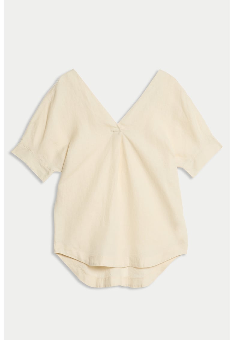 MARKS&SPENCER - Ленена шпиц тениска Marks Spencer