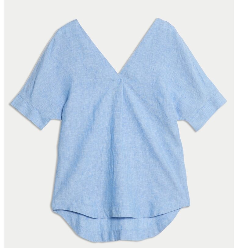 MARKS&SPENCER - Ленена шпиц тениска Marks  Spencer